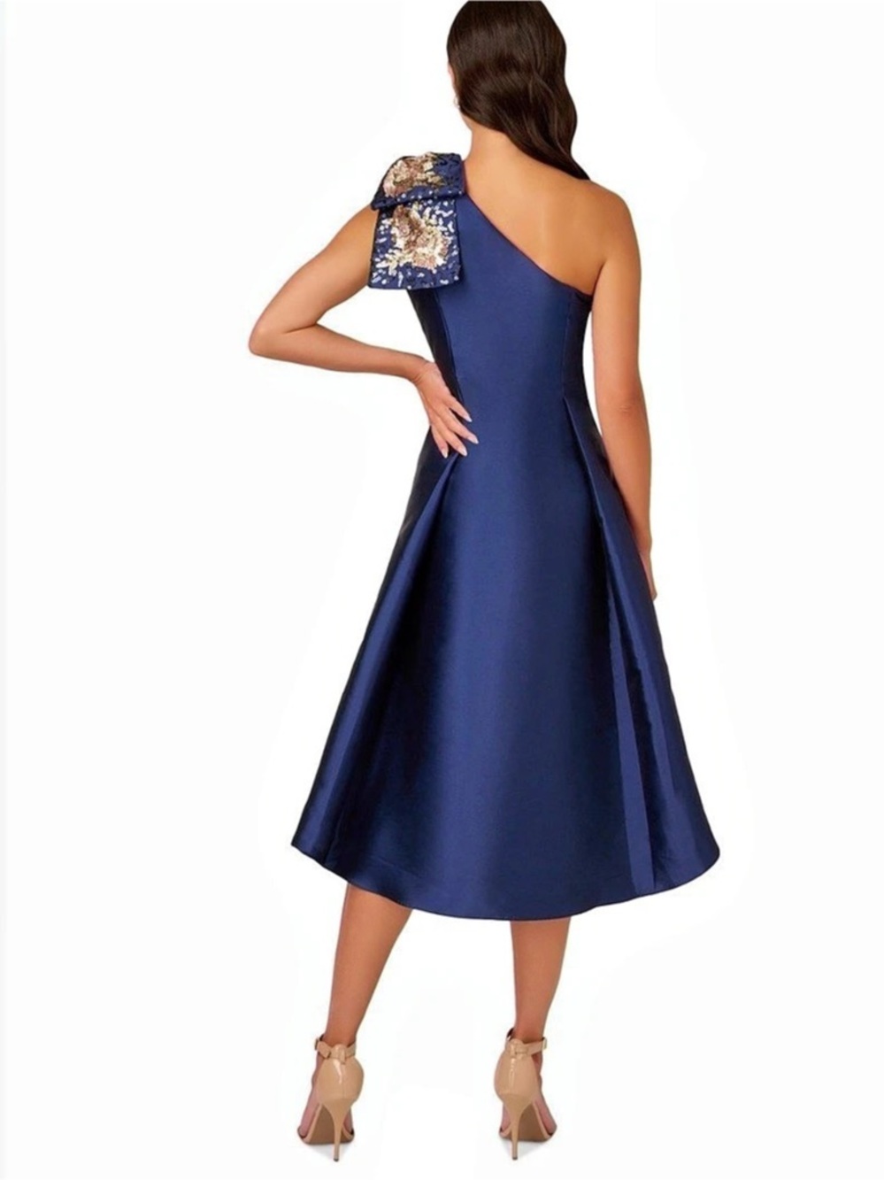 Blue High-Low Cocktail Dress - Picture 4 of 4